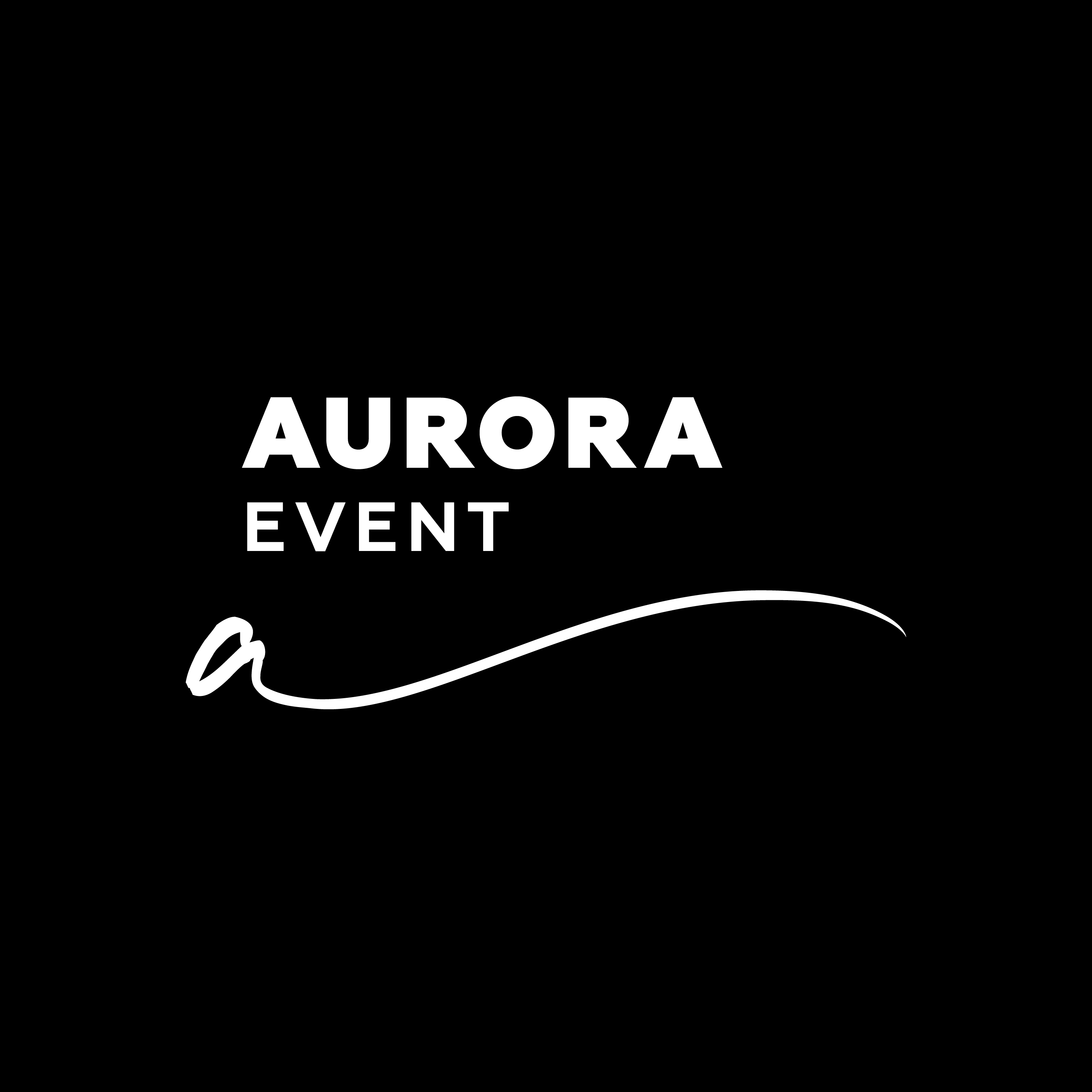 Aurora Event Logotype White on Black